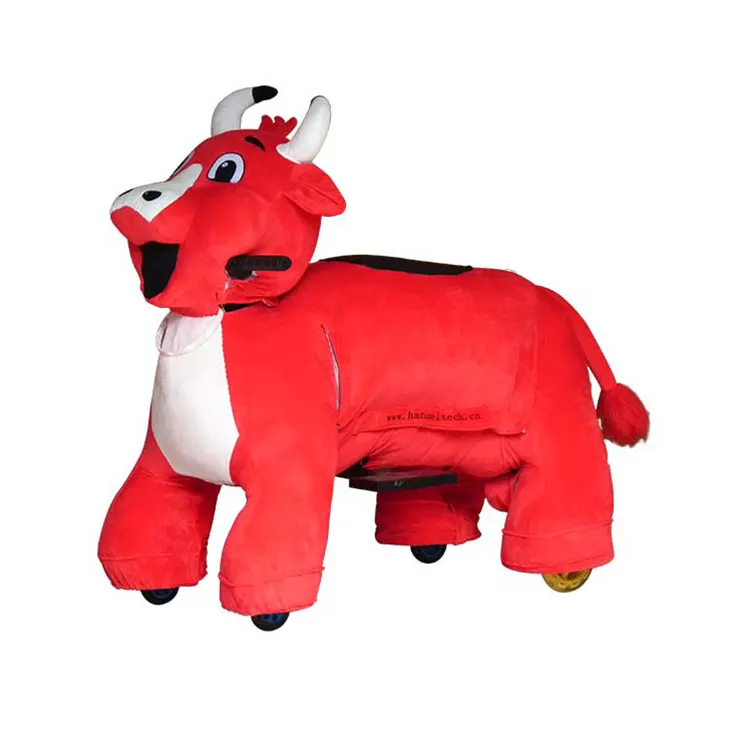 Wholesale Plush Electric Animal Toy Ride on Bull Toys for Amusement Park