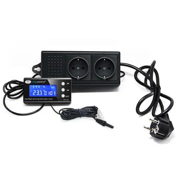 DTC-120 PID Digital Dimming Thermostat with Day-Night Temp Control & Dual Timer Sockets for Reptiles & Aquariums