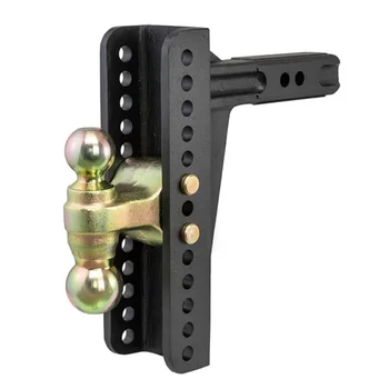 14000 lbs Adjustable Trailer Hitch Ball Mount 2-Inch Receiver 10-1/8-Inch Drop 2 and 2-5/16-Inch Balls 9-1/8 inch Rise