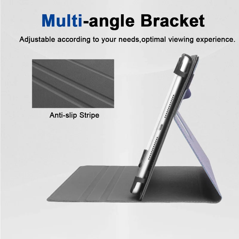Universal Tablet Protective Case Nylon Fabric Folio Cover With Multi Angle Stand Stylus Slot for iPad & Samsung 10.9