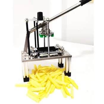 Wholesale Price Household Manual Vegetable Wave Shape Potato Crinkle Chip Slice Cutting Machine/Hand Ripple French Fry Cutter