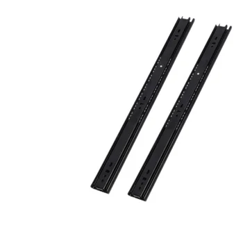 45MM Steel Telescopic Drawer Slide Three-Section Soft-Close Channel Cabinet Furniture Hardware Kitchen Cabinet Parts Accessories