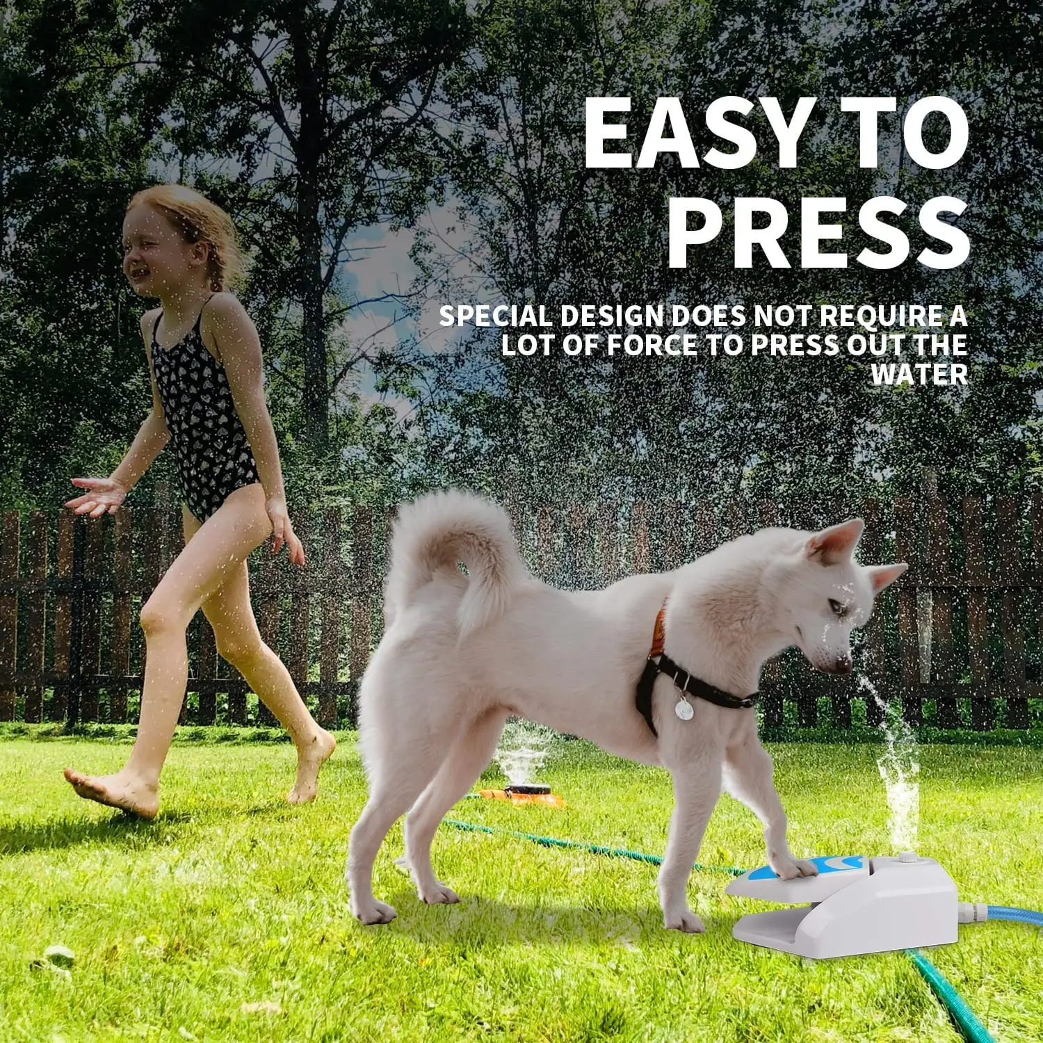 Hot Sales Pet Dog Cat Outdoor Drinking Push Pedal Water Step on Dispenser  Feeder Sprinkler Fountain for Pets