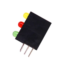 Hinchytek 4311 Yellow Red Yellow Green Three Color Holder Dip Diode Led