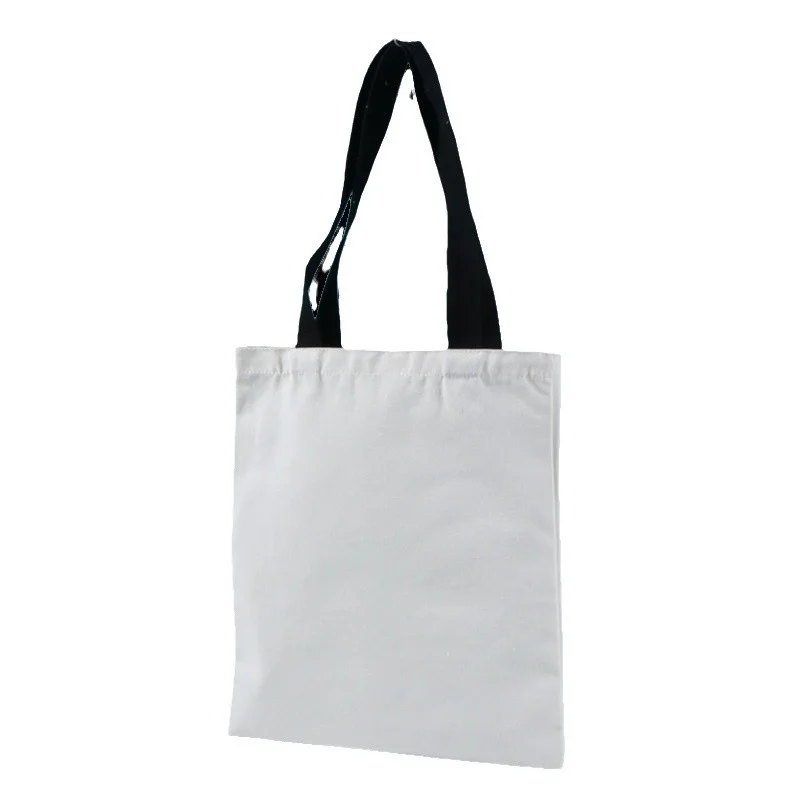 Cross-border Spot Blank Woven Canvas Bag Large Capacity High Appearance Handbag Custom Logo Pattern Outdoor Commuting Cotton UV