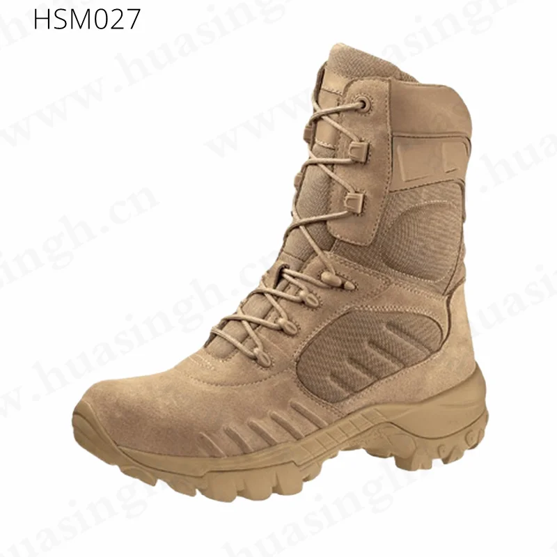 LXG,anti-abrasion PU+rubber Outsole Thick Lined Winter Military Boots Silence Fast Lacing Style Combat Boots for Sale HSM027