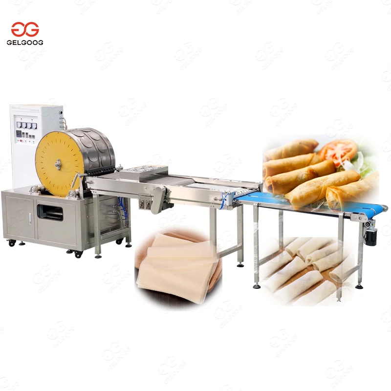 Factory Supply Directly Spring Roll Popiah Skin Making Lumpia Wrapper Machine Price