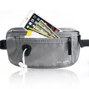 Custom Portable Waterproof Rfid Blocking Money Belt for Travel