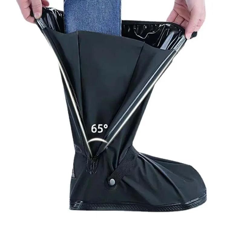 Rainproof Shoe Cover Anti Slip Thickened Wear-resistant Outdoor Sand Resistant High Cylinder Riding Boots Cover in Rainy Days