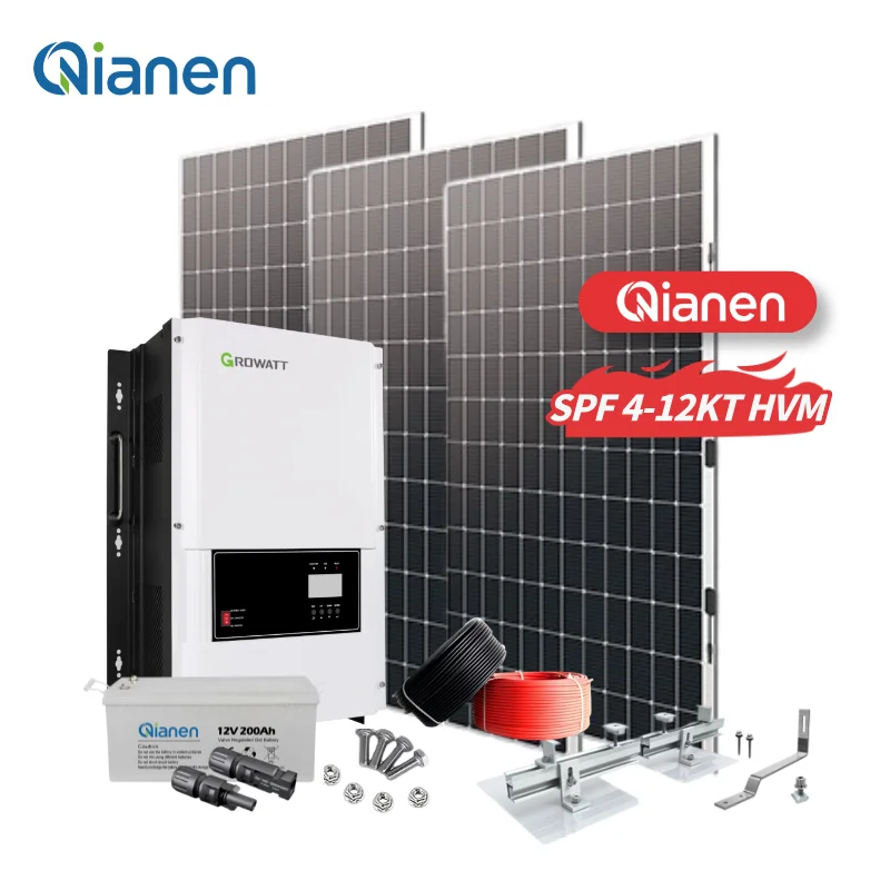 QIANEN 12 kW monokrystalický solární panel pro systém mimo síť s lithiovou a olověnou baterií, horká nabídka, nová energie pro domácnost, MPPT panel