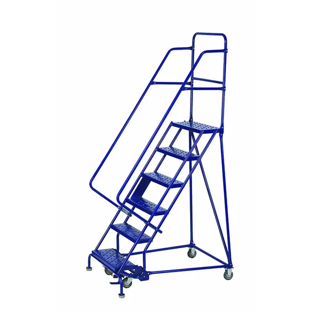 Warehouse Climbing Ladder 2.5m Platform Ladder With Armrests