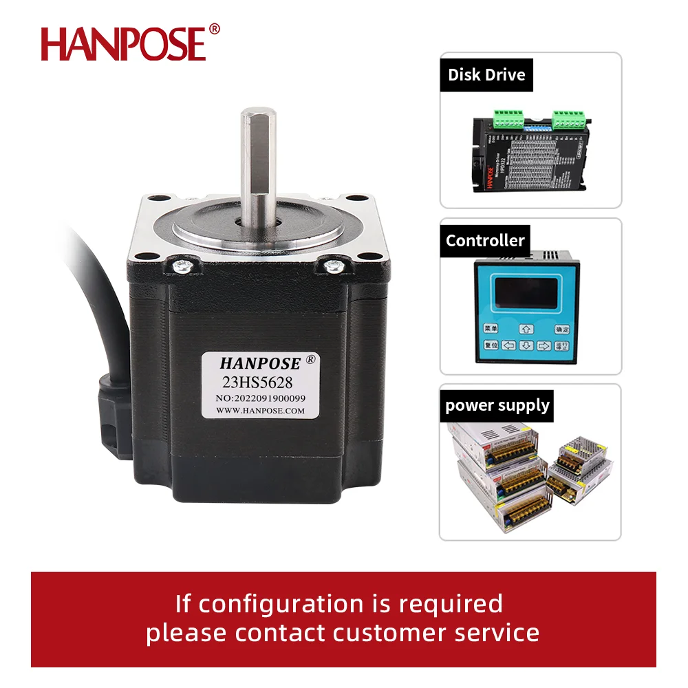 product hanposen nema23 stepper motor sewing machine 28a 126nm 56mm 23hs5628 for cnc milling machine step motor 12v-16