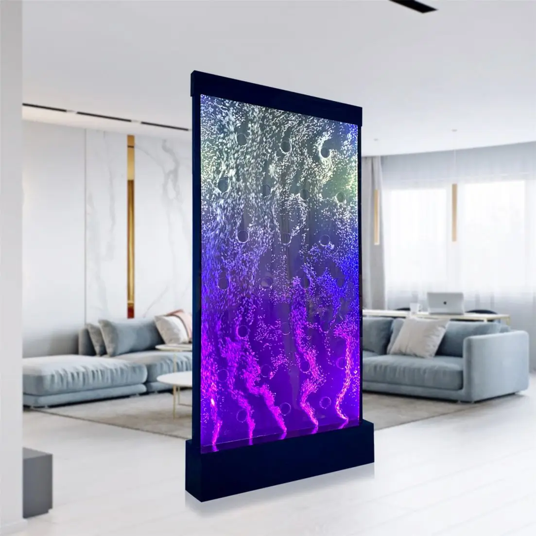 家の装飾アクリルLEDウォーターバブル水機能壁プログラムバブルパネル
