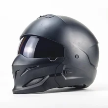 Homemade samurai Black Scorpion helmet Male for Harley retro combination helmet Four Seasons Electric Bike Indian helmet