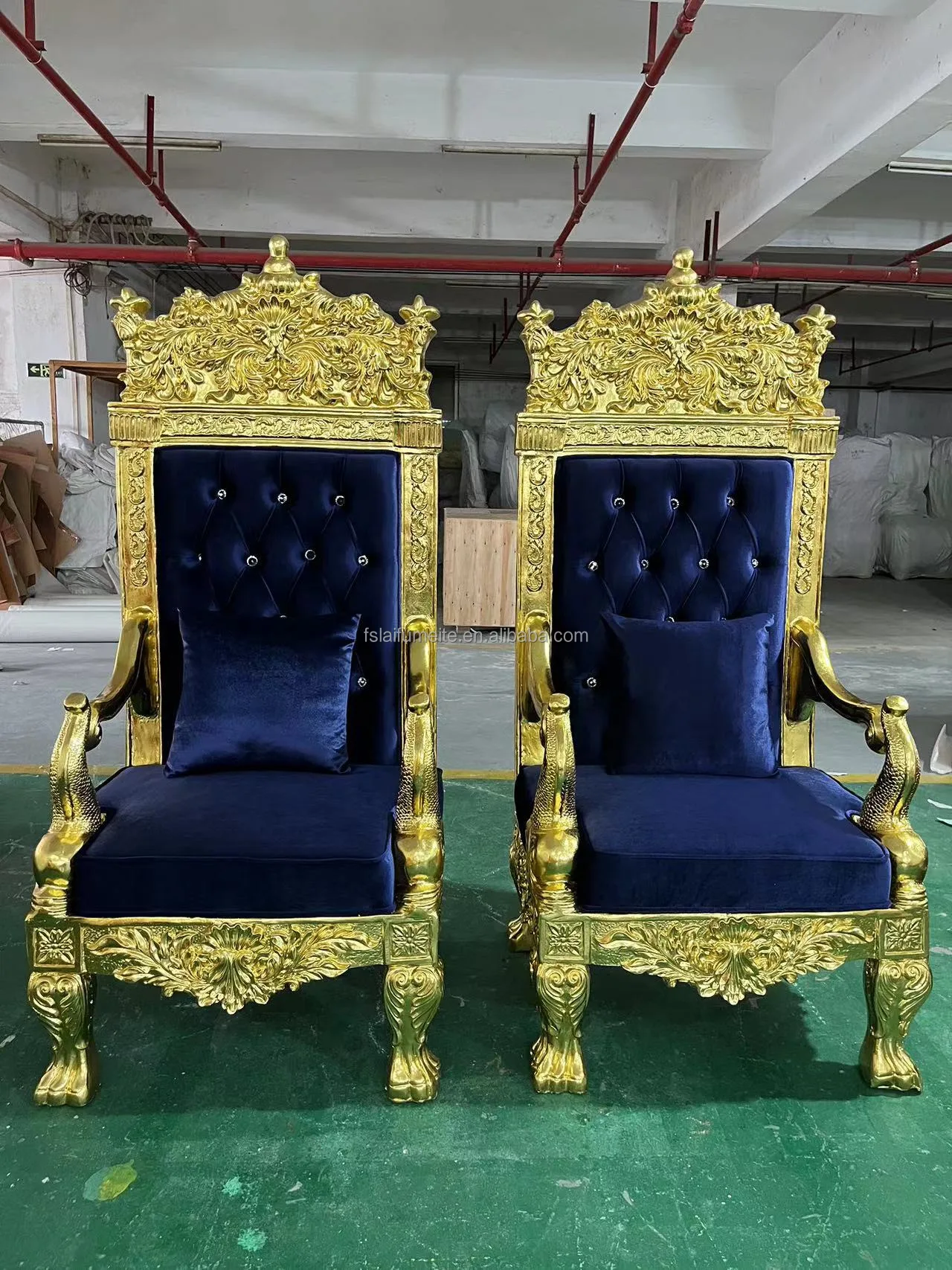 Luxury Princess Prince King Queen Loveseat Throne Chair White And Gold