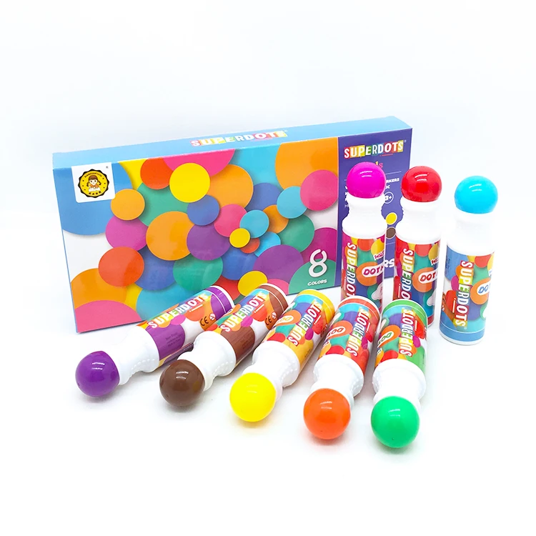 8 Colors Dot Markers Paint Dauber Bingo Dabbers Washable Non-toxic  Water-based Dot Markers For Kids Painting Art Craft Supplies - Fabric  Decorating - AliExpress
