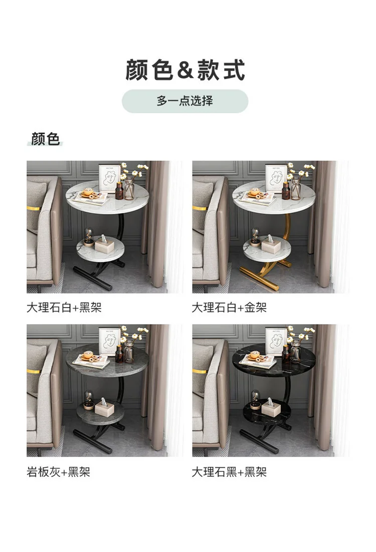 2024sofa c Shaped Folding Small Tea Nordic Round Wooden Modern Coffee Tables  for Living Room Apartment Bed Side Table Wood Home