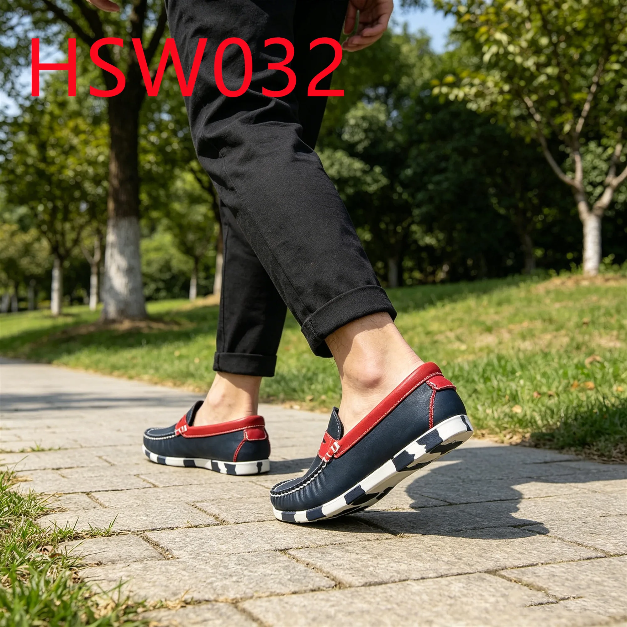 HY,Long Walk Hard Wear Colorful Rubber Outsole Penny Shoes Jamaica Market Popular Expert Stitching Minimalist Boat Shoes HSW032