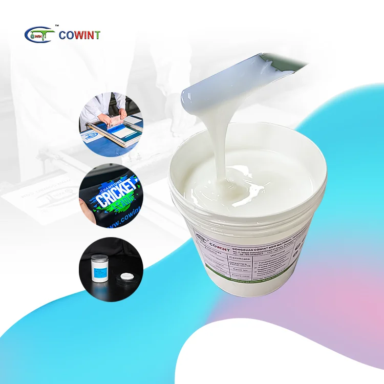 Cowint Textile Water Mark Ink White/golden Paste/silicone/puff Ink Screen Printing Inks for Plastic