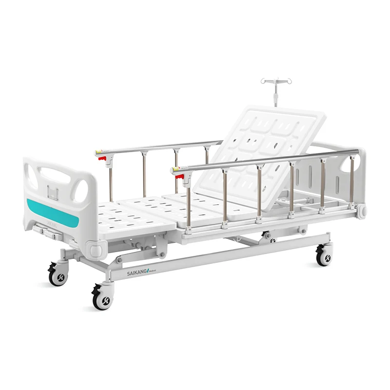 K3k ABS 3 Crank Manual Backrest Adjustable Medical Hospital Bed With Lifting System