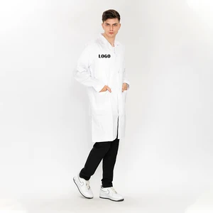 Wholesale Custom Unisex Long Sleeve Hospital Uniforms Science Chemistry White Lab Coat Medical Doctor Nurse Lab Coat