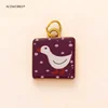Purple White Goose charm