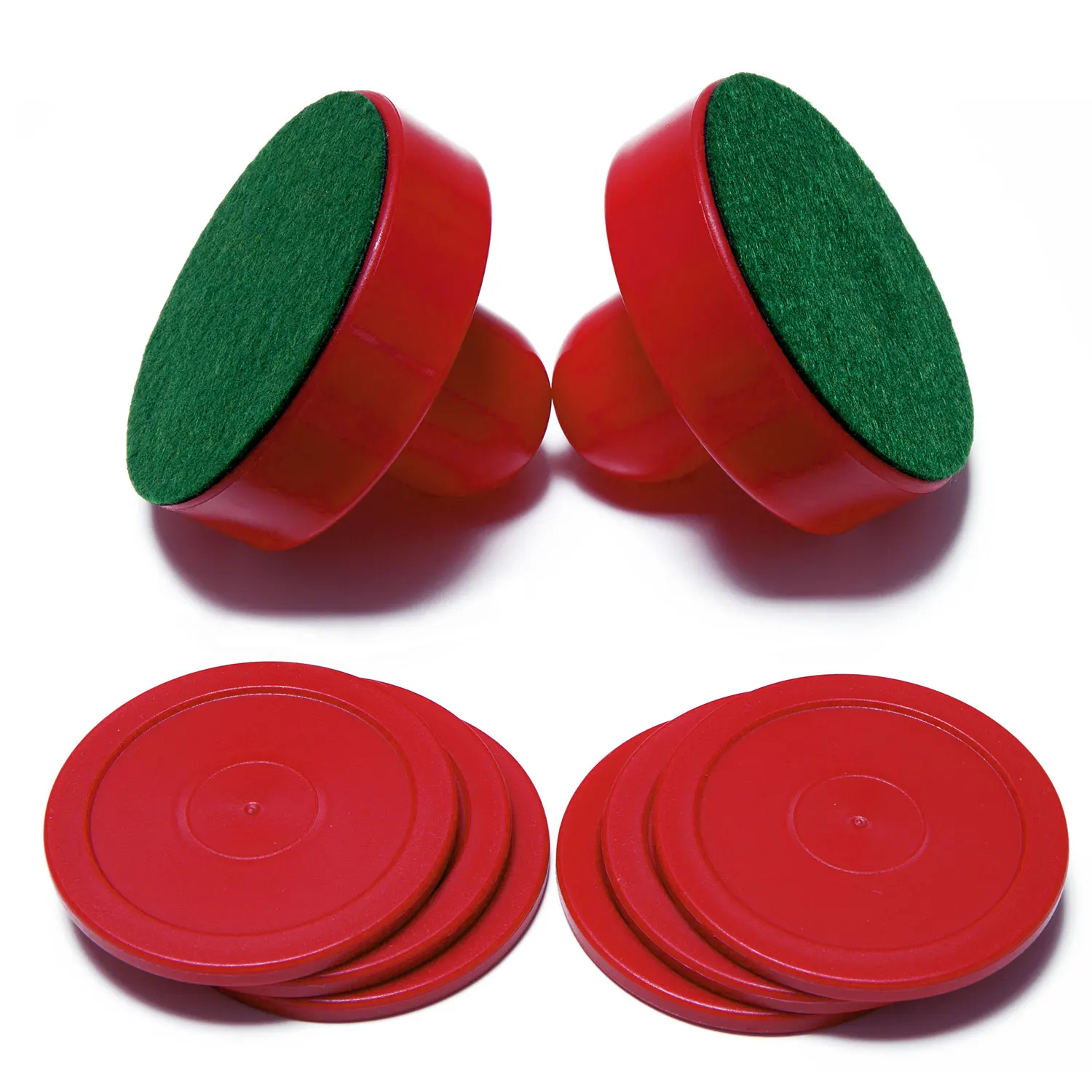 2 Sets of Ice Hockey Replacement Pucks Paddles Slider Pushers with