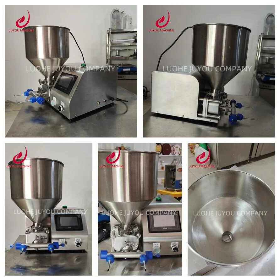 Automatic Double Injection Filling Puff Pastry Cream Depositor Maker Dough Depositor Machine