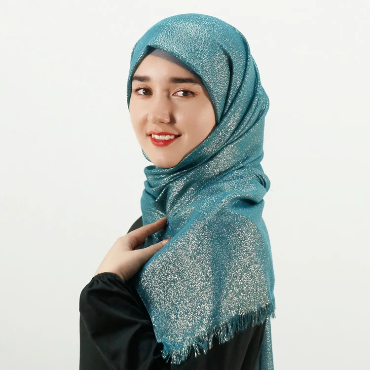 Hijab Foulard Luxe Femme Designer De Luxe Mode Couleur Unie Femmes - Main Image