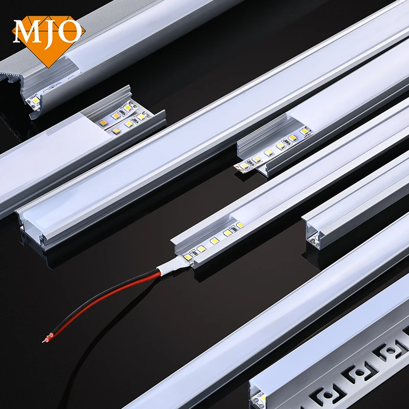 Foshan MJO Factory Directly Aluminium Profile Led Strip Led Channel Profile Easy Installation OEM Aluminum Led Profile U Channel
