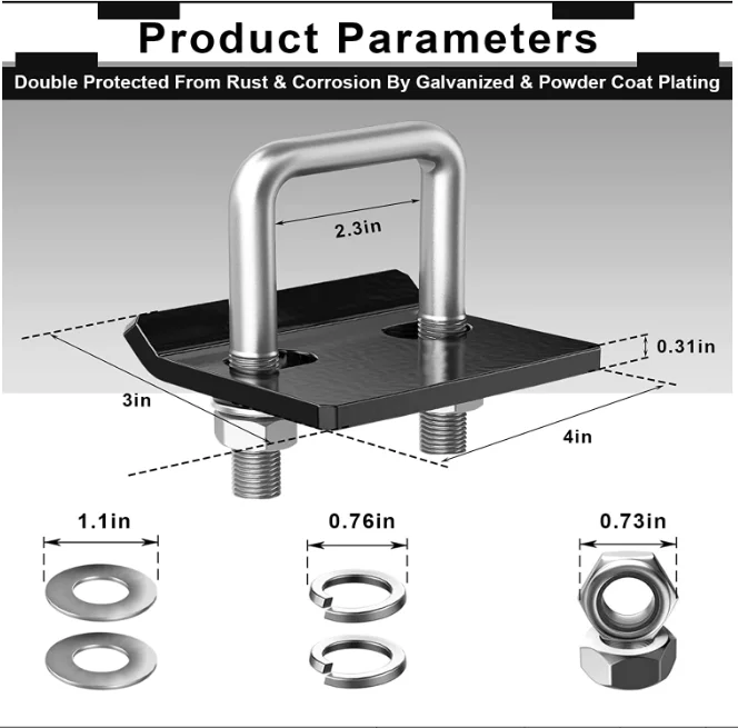 Customized Heavy Duty Ubolt Antirattle Hitch Stabilizer Trailer Hitch