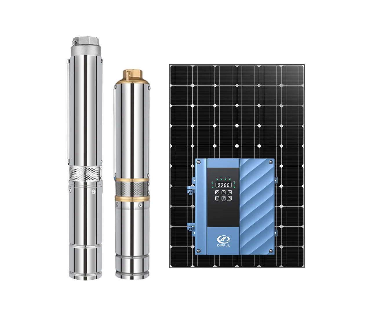 Hybrid Water Pump Deep Well Submersible Pump for Borehole Solar Powered ...