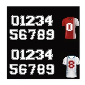 Custom Logo Printing Service Iron on Letters and Name Numbers Heat Transfer Sticker Label Patch for Soccer Jersey T-shirt