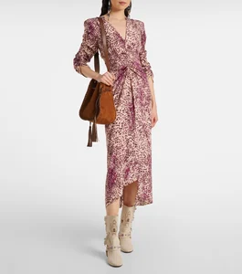 Busy Girl QD07 Beige Embossed Suede Ankle Boots for Women Mid-Calf Fringe Crystal Buckle Strap Low Block Heel Anti-Slip