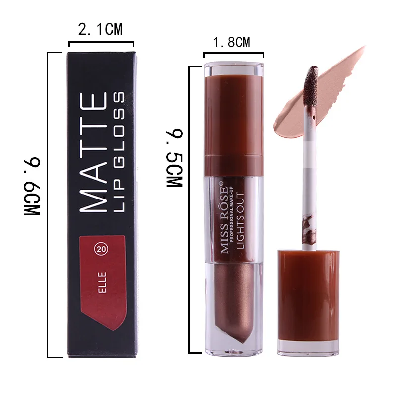 Miss Rose Berry Me Matte Velvet Lipgloss Pigment Colors Nude Lipglosses  Brown Lipstick 24 Colors Dropshipping - Buy Nude Lipglosses,Lipgloss  Pigment