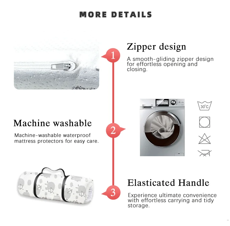 Factory Wholesale Cheap Price Breathable Bamboo Fiber Removable Waterproof Mattress Protector for Baby Crib manufacture