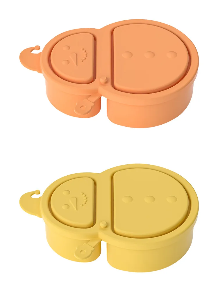 Silicone Divided Snack Box, Snowman Airtight Food Container, Food-Grade Reusable Bento Box, Leakproof Portable Lunch Container manufacture