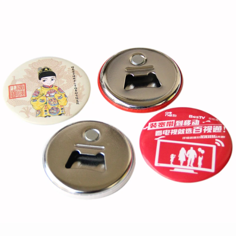 Популярные товары Круглый сублимационный магнит для холодильника открывалка банок открывания