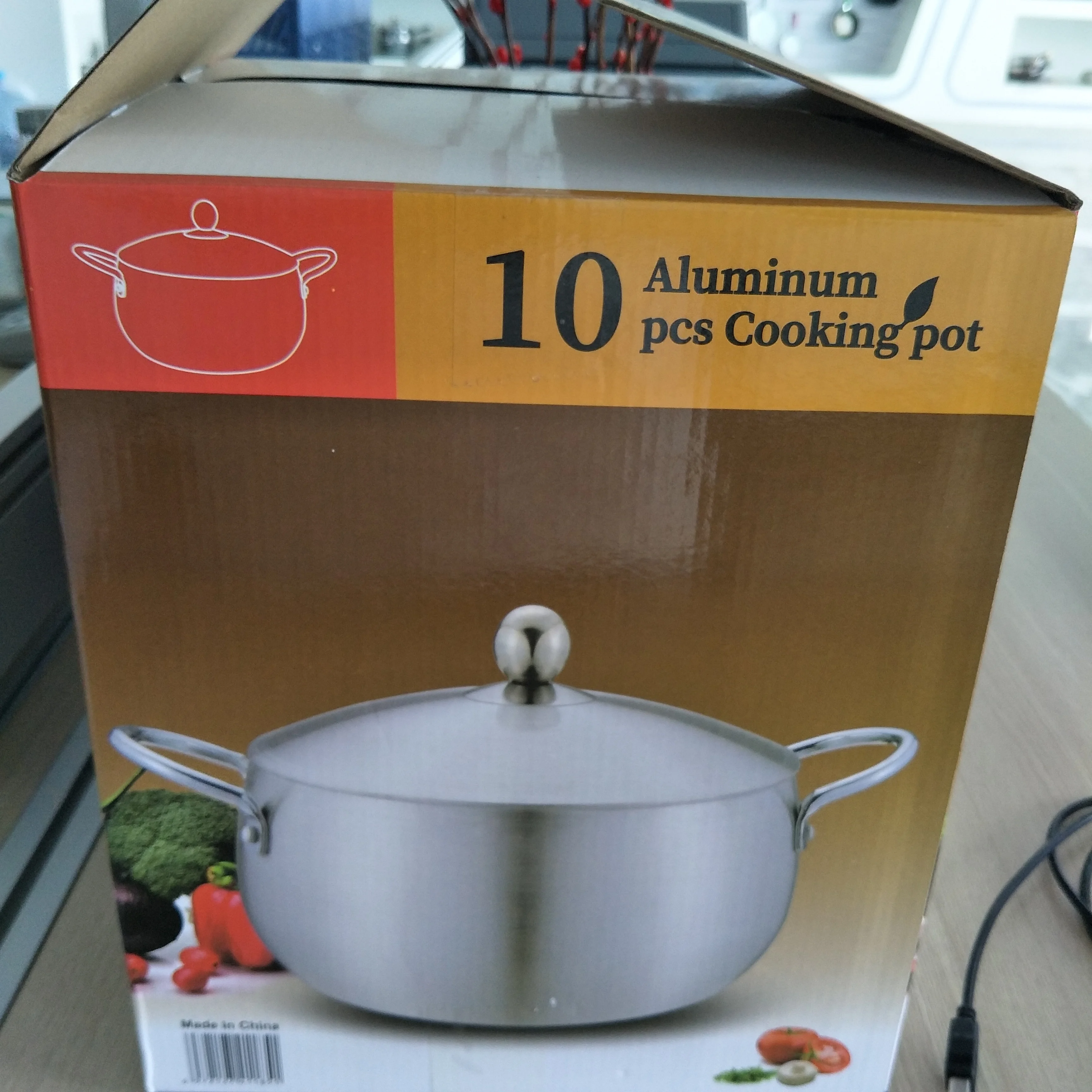 Шлифовальный живота формы цветочный горшок набор кастрюля для супа индукции набор алюминиевых кастрюль