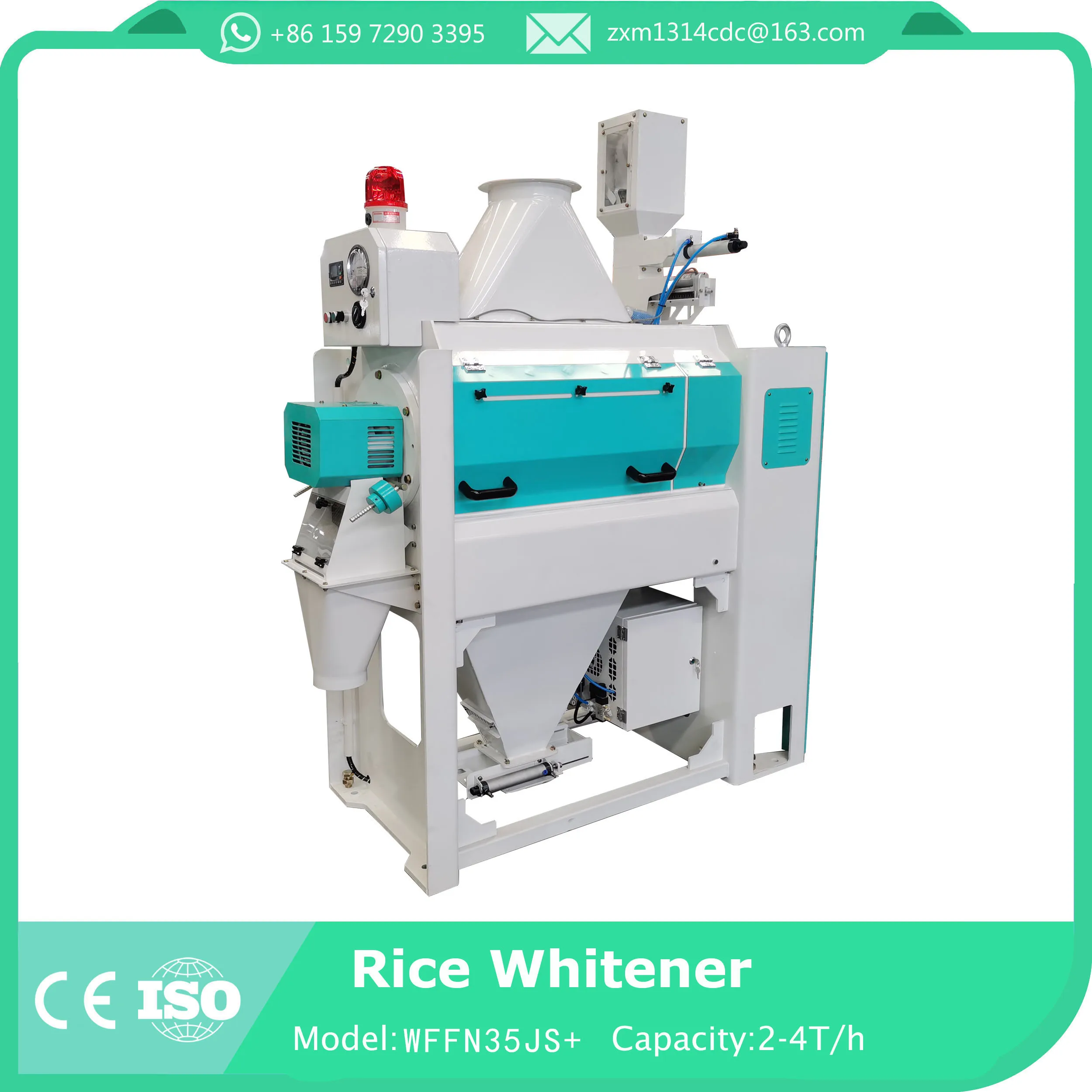 Wufeng Rice Whitening Machine Rice Huller Hulling Machine with Grain Suction Blower on Sale