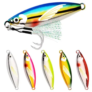 Cross-border Asymmetric Luminous UV Deep-sea Boat Fishing Iron Plate Lead Live Bait Slow Jig Long-distance Casting Hooks Lure – Metal Jig – view 2