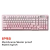 -trois modes filaire sans fil 24g bluetooth-rgb-étanche