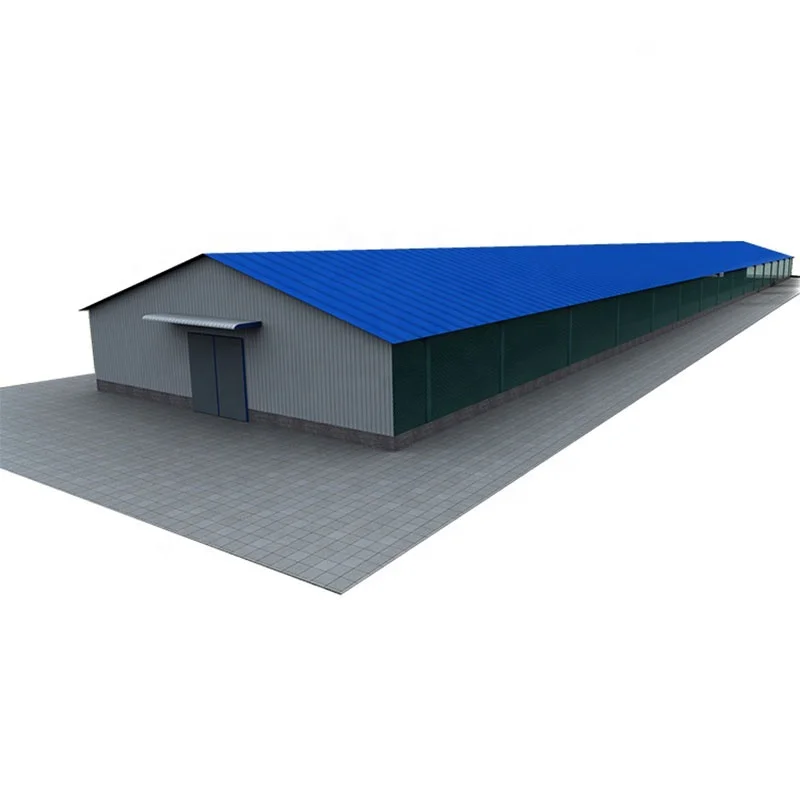 30000 Birds Sanhe Steel Structure Farmhouse Chicken House with Cooling System for Large Scale Poultry Farm Building