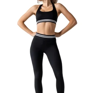 Wholesale Activewear Sets: Adjustable Waist Yoga Bra & High Waisted Gym Leggings for HIIT, Pilates, Cross Training