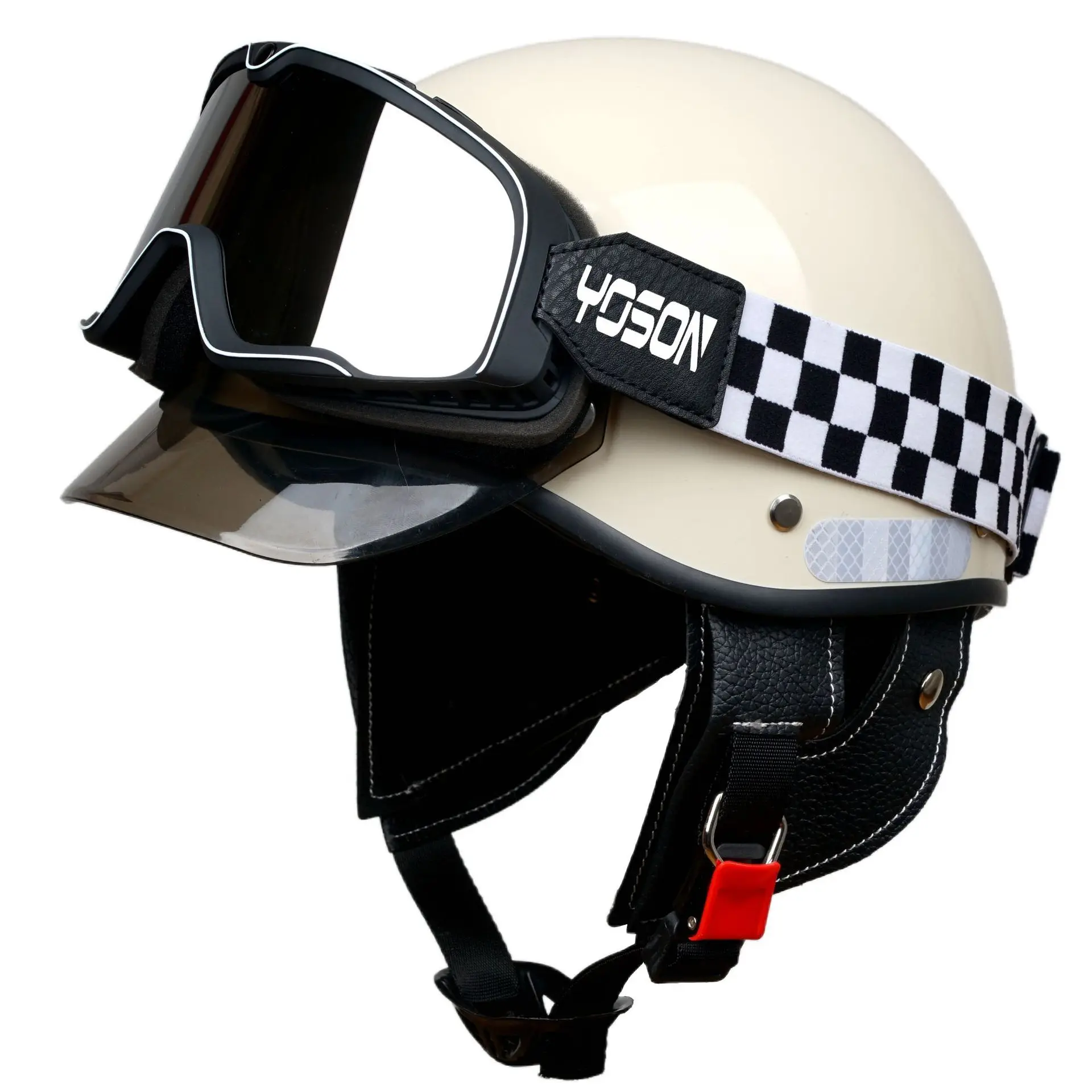 Unisex Custom Safety Helm fr Motorrder - Retro Vintage Stil
