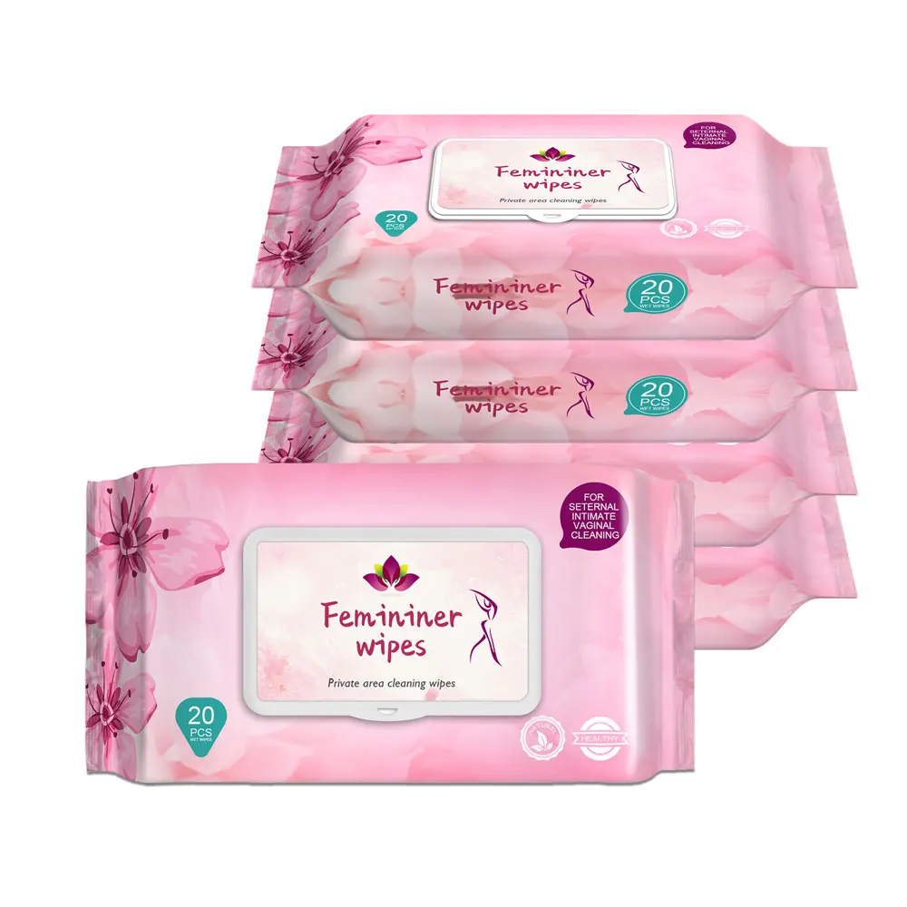 100 Bamboo Organic Cotton Women's Care Cleaning Wipes Disposable All