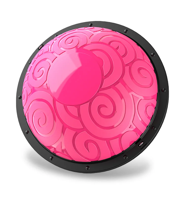 Оптовая продажа, прочный и противовзрывной розовый Балансирующий тренажер с половинным шаром диаметром 58 см, большой размер