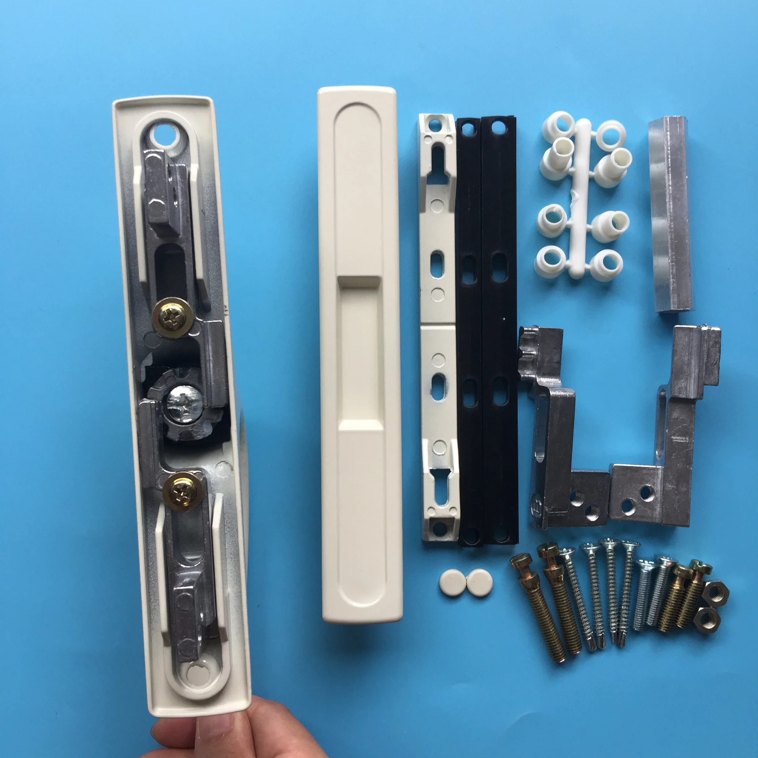 Aluminum Security Door Lock with Handle/ Hot Sale in Egypt Market/sliding Window Lock Home Use Graphic Design Door Handle Modern
