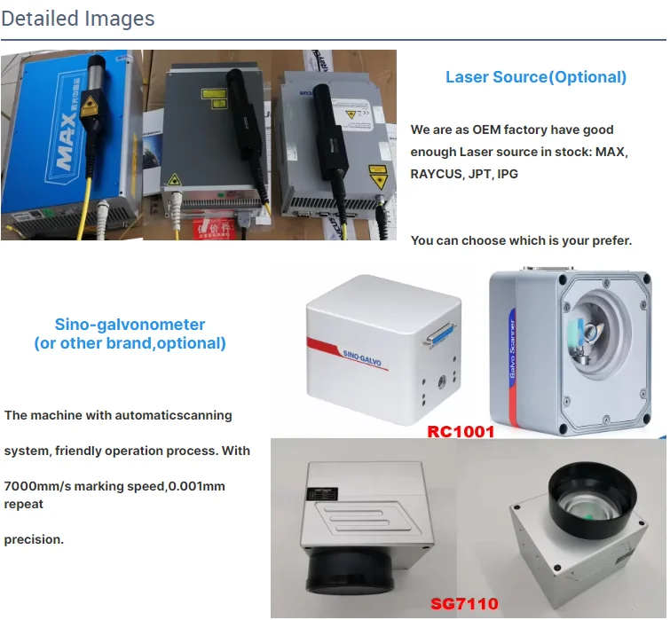 Raycus Max Laser Source 20w 30w 50w 100w Fiber Laser Marking Machine for Metal Laser Engraver