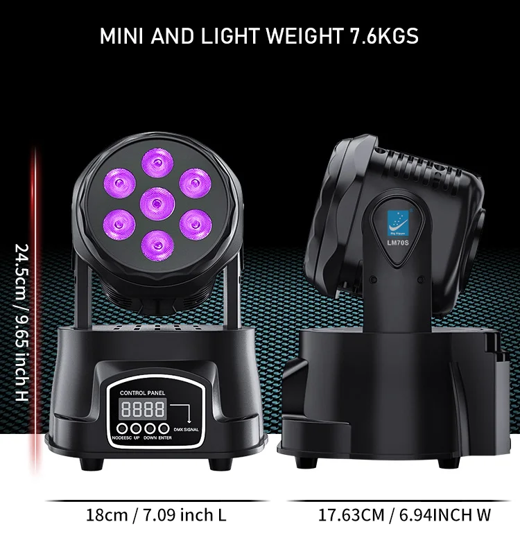 Big Dipper LM70S LED Stage Wash Lights - RGBW 4in1 DMX Control
